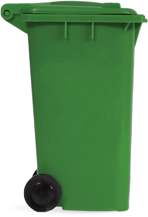 Congratulations! The PNG Image Has Been Downloaded (Green Trash Can