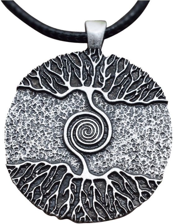 Spiral Tree Of Life T-Shirt - Stag & Sapphire Design, Black