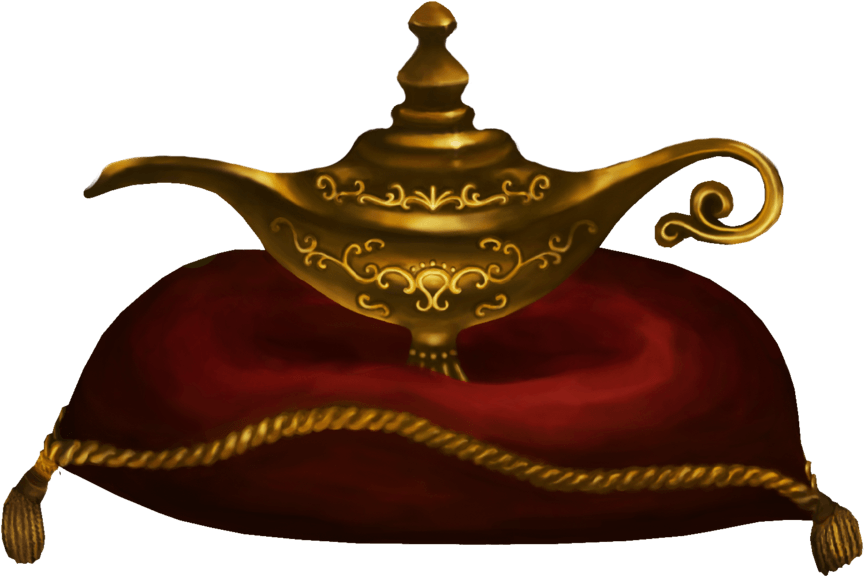 Congratulations! The PNG Image Has Been Downloaded (Genie Lamp Aladdin