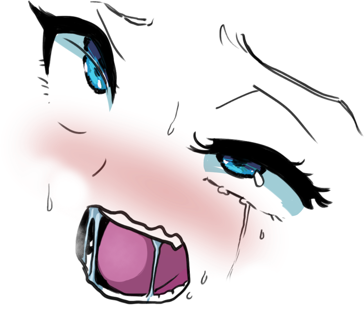 Ahegao face transparent background