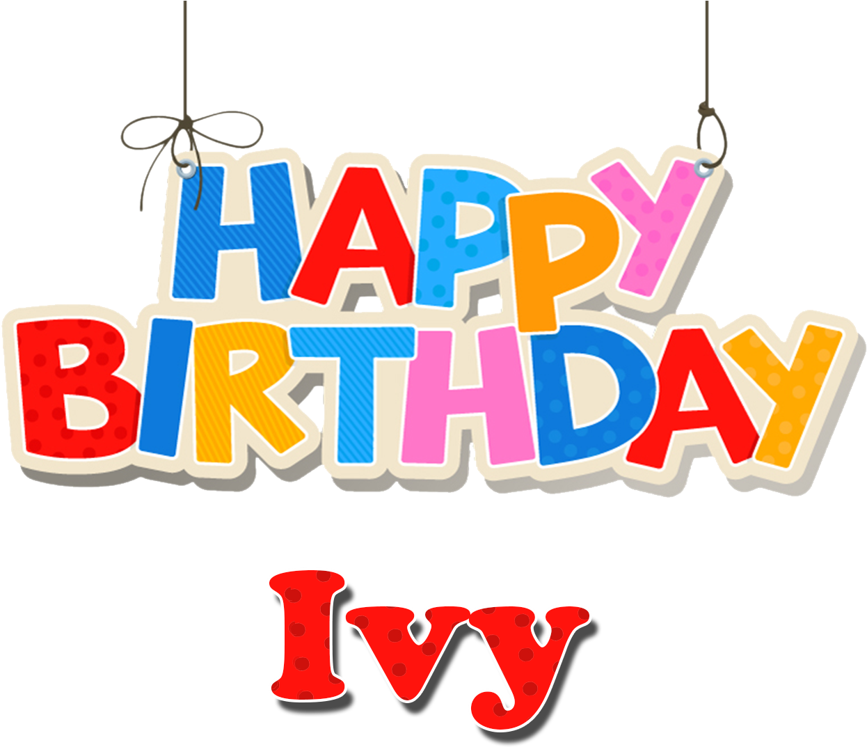 Congratulations! The PNG Image Has Been Downloaded (Ivy Happy Birthday