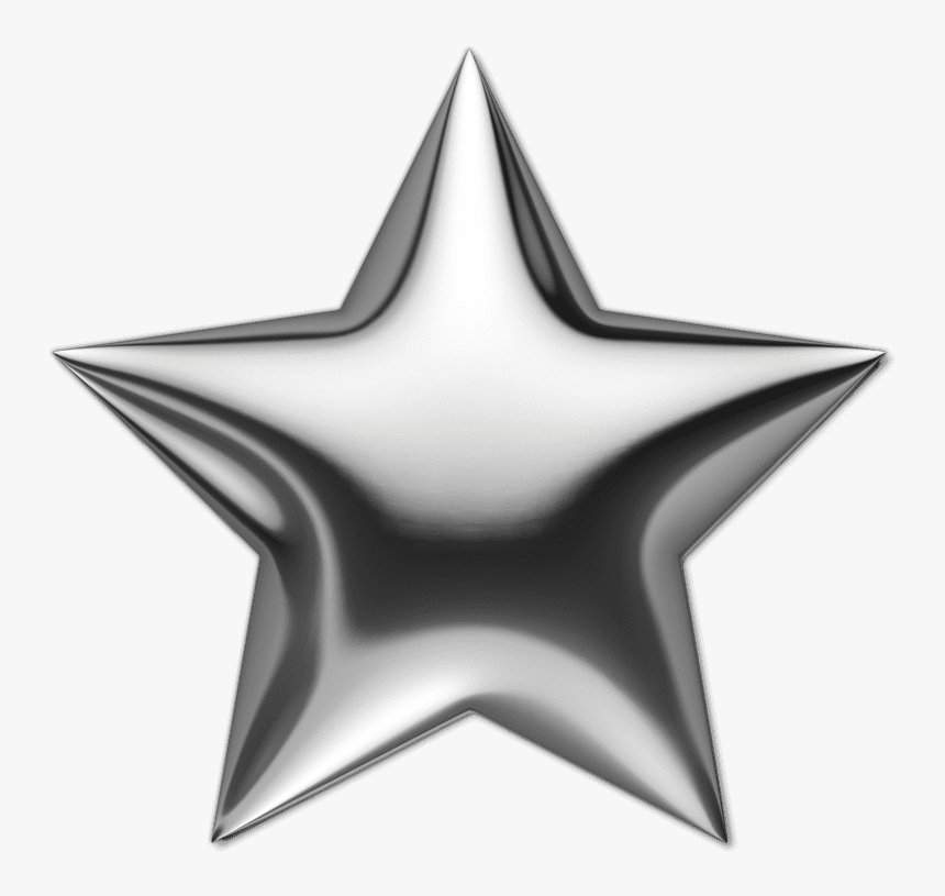 Silver Star Png, Transparent Png
