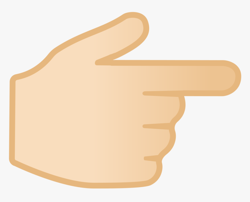 Backhand Index Pointing Right Light Skin Tone Icon - Right Pointing Hand Google, HD Png Download