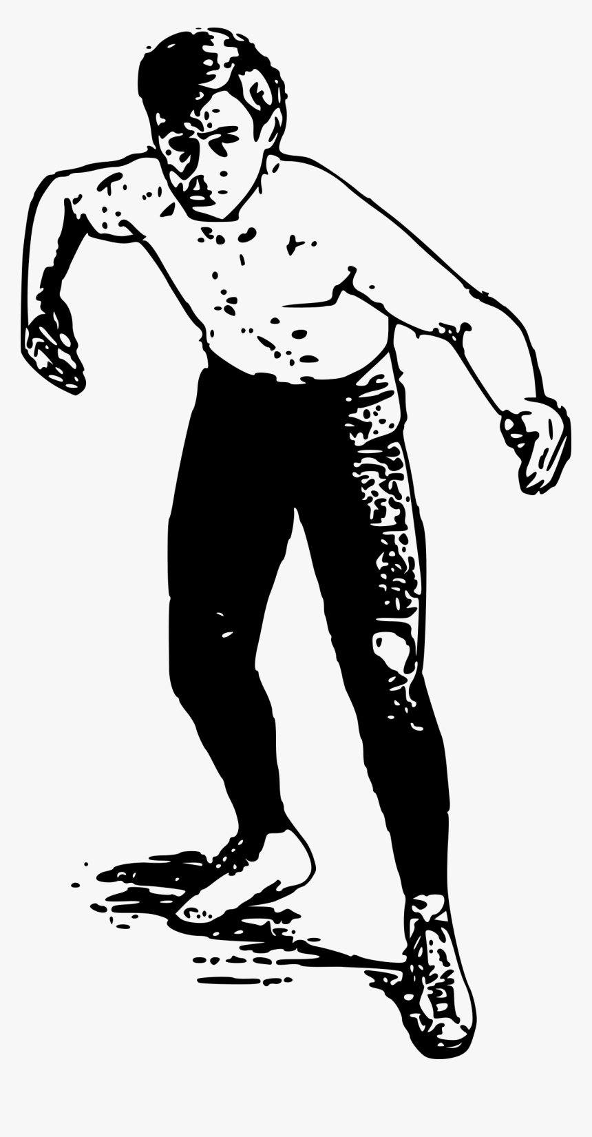 Vintage Wrestler - Wrestler Illustration Vintage, HD Png Download