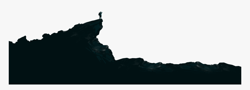 7000 X 2622 - Cliff Silhouette Clip Art, HD Png Download