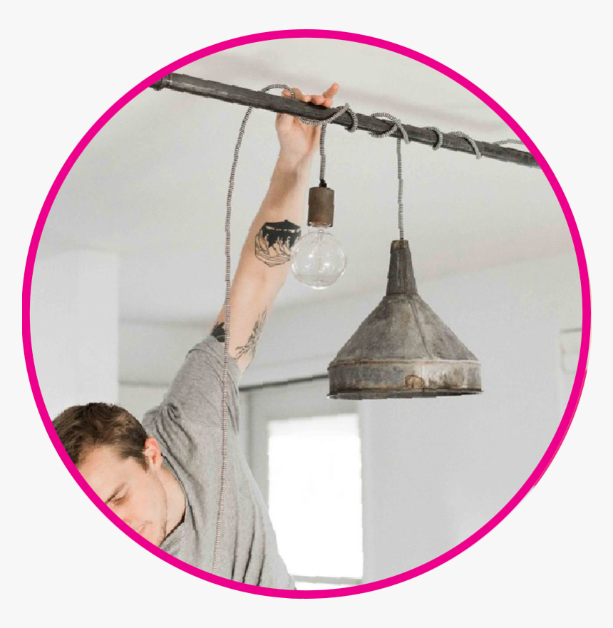 Diy Lighting - Diy Plug In Pendant Light, HD Png Download