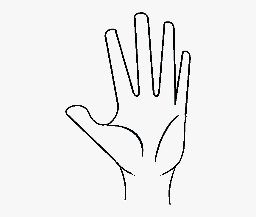 How To Draw A Hand Really Easy Drawing Tutorial - Easy Drawing Of A Hand, HD Png Download