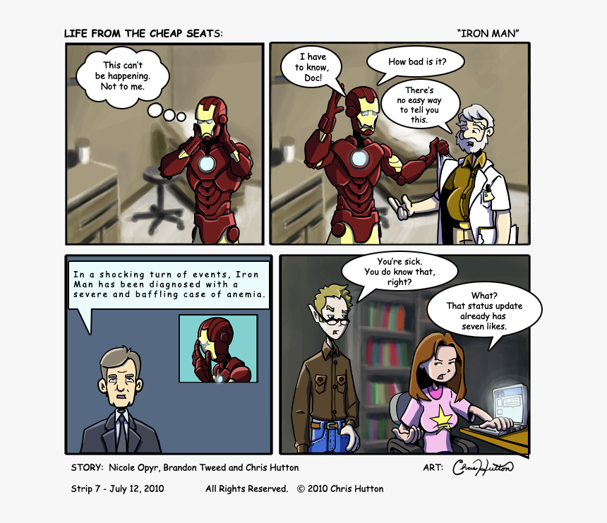 Iron Man - Iron Man Comic Strip, HD Png Download