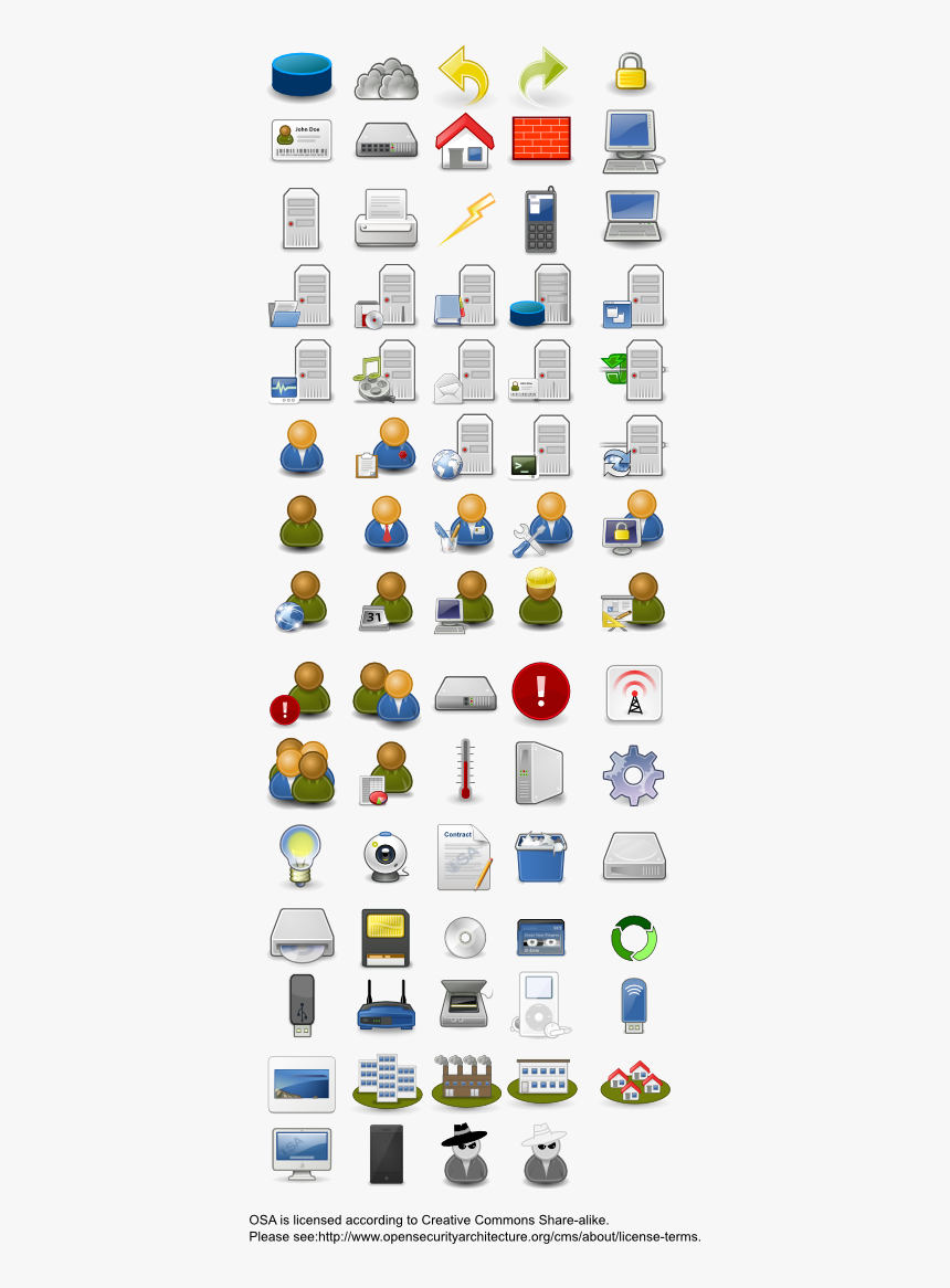 Osa Svg Open Source Free Technical Icon Set - Svg Network Diagram Icons, HD Png Download