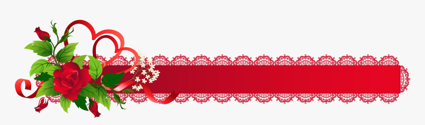 Clip Art Rose Banners - Red Roses Border Png, Transparent Png