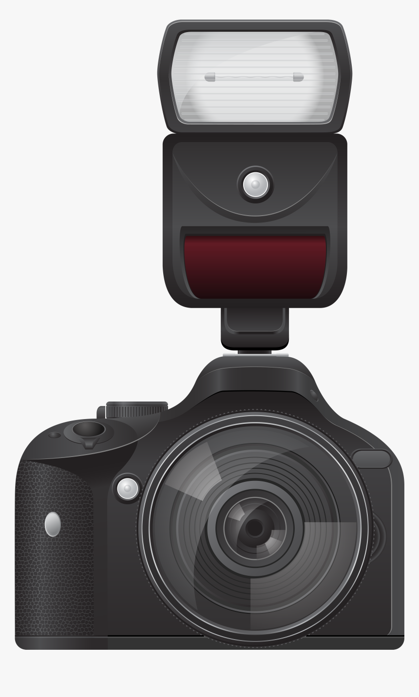 Camera With Flash Transparent Png Image - Camera With Flash Png, Png Download