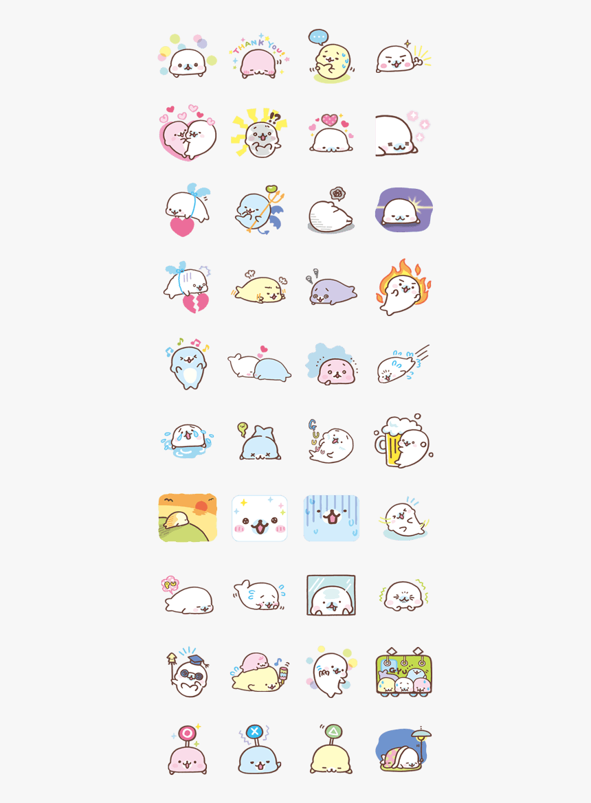 Mamegoma Line Stickers For Android Iphone Etc - Cow With White Background, HD Png Download