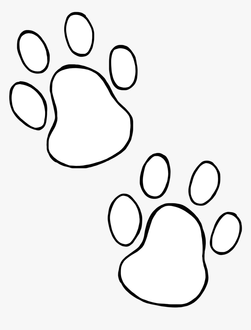 Dog Paw Prints Dog Paw Heart Clip Art Free Clipart - Dog Paws Clipart White, HD Png Download