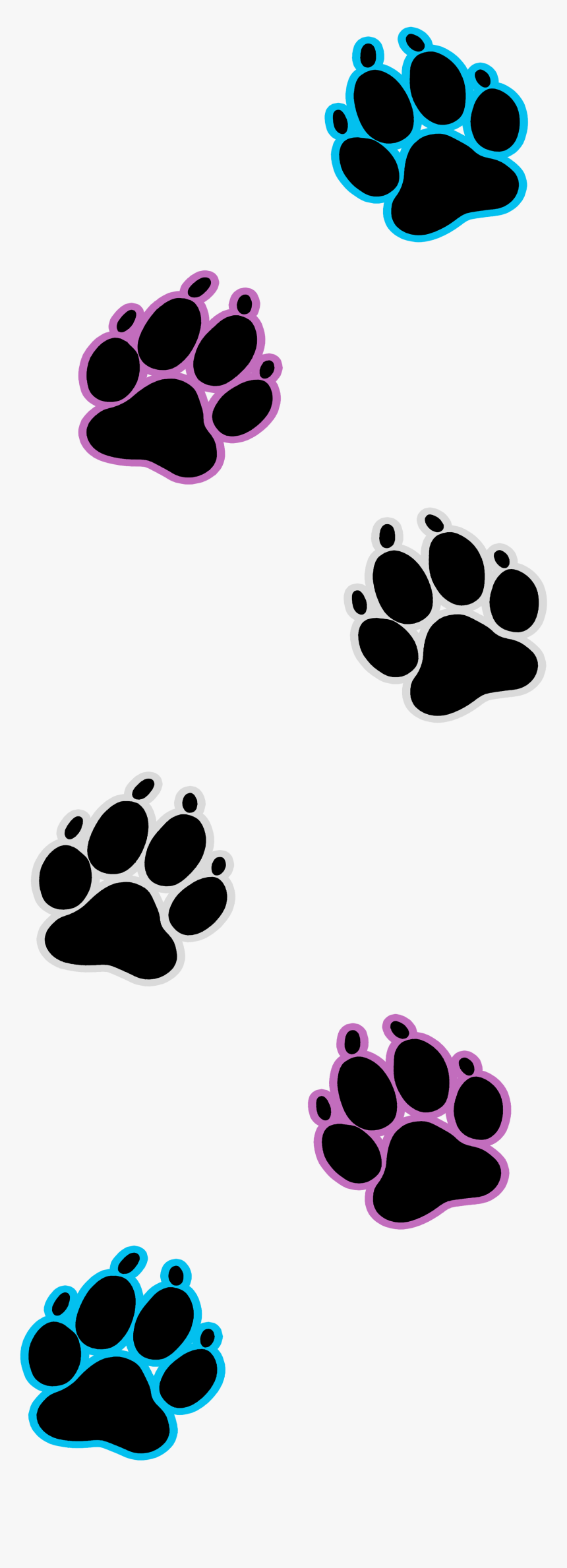 Transparent Dog Pawprint Clipart - Transparent Background Heart Paw Print, HD Png Download