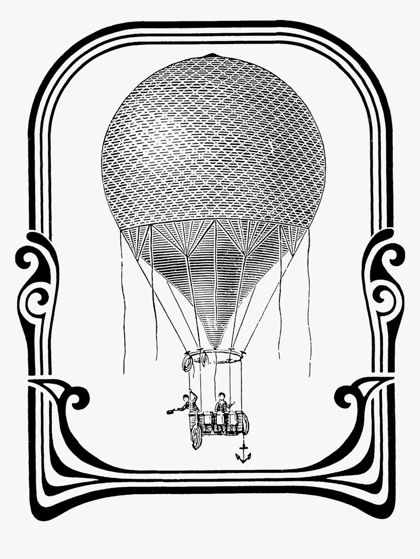 2483 Baloo Anchor Art Nouveau Frame Victorian Era Free - Psd Art Nouveau Frame, HD Png Download