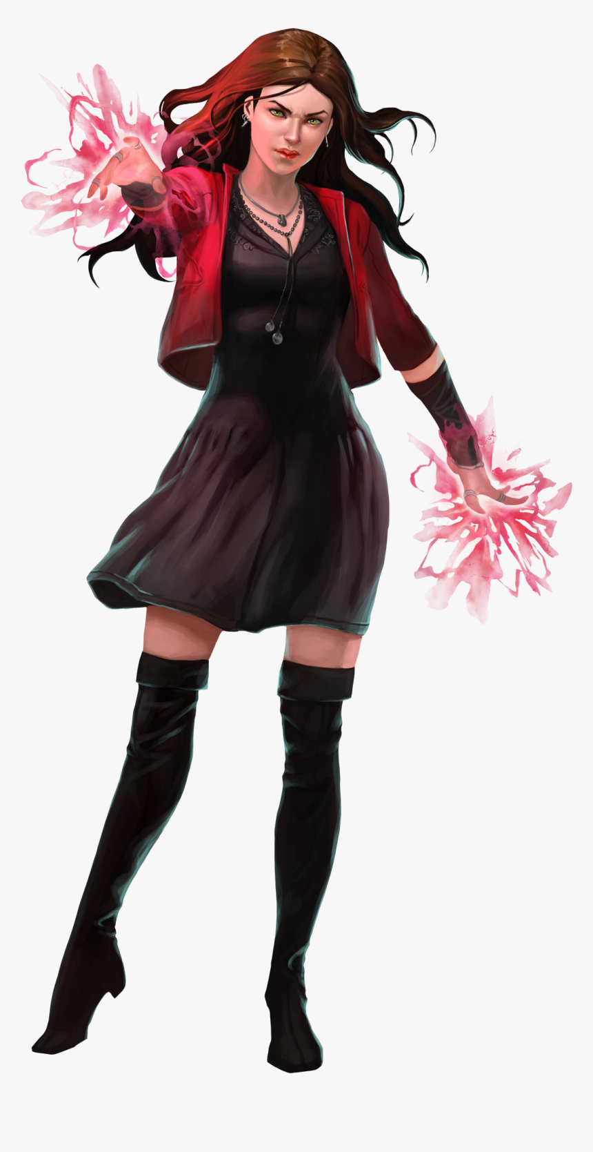 Scarlet Witch Png Clipart - Scarlet Witch Comic Png, Transparent Png