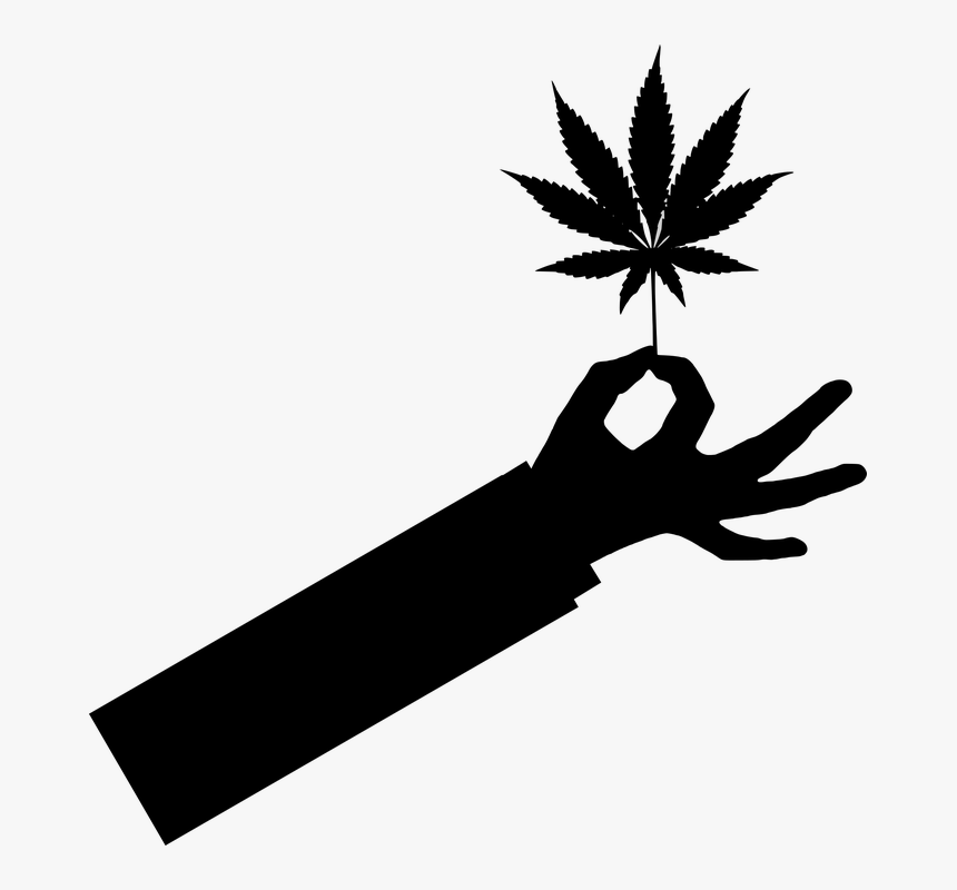 Cannabis, Leaf, Silhouette, Cbd, Cultivation, Dope - Marijuana Leaf Clipart, HD Png Download