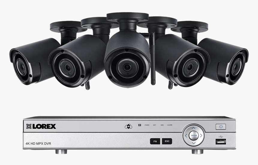 8-channel System With 5 Wireless Security Cameras - 5 Wireless Home Security Cameras, HD Png Download