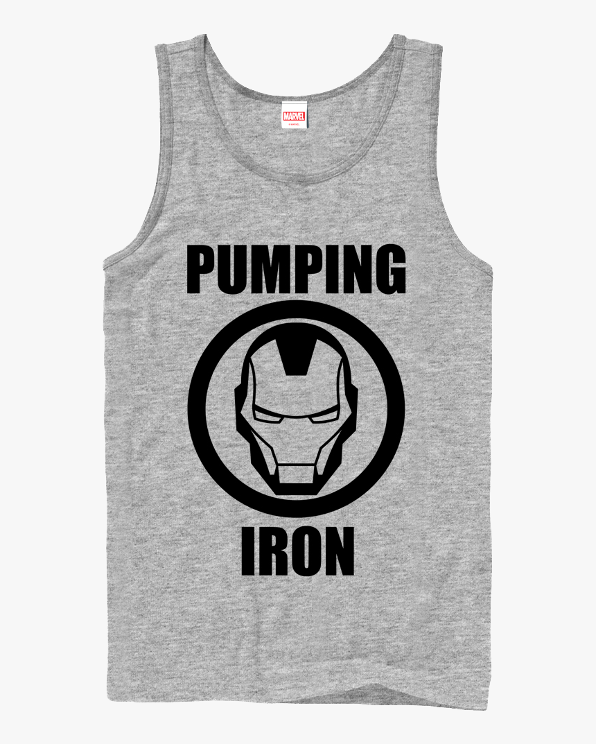 Pumping Iron Marvel Comics Iron Man Tank Top - Winnie The Pooh Tux Mems, HD Png Download