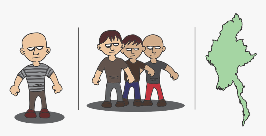 Man, Men, Bad, Bald, Male, Young, People - Male Bad Guy Cartoon, HD Png Download