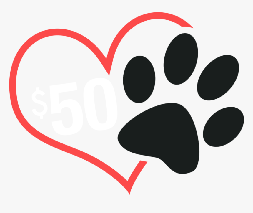 Transparent Paw Print Clipart Transparent Background Heart Paw