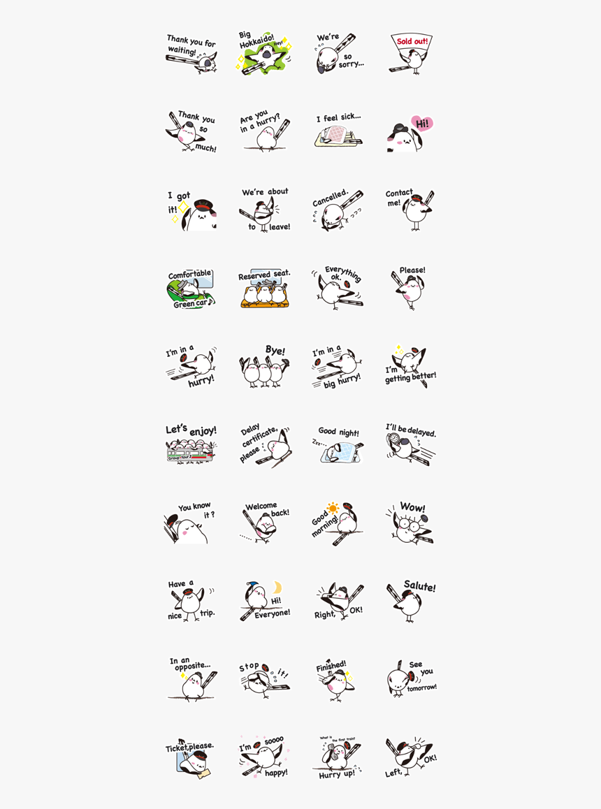 Sell Line Stickers Shimaenaga Sappie And Poro-chan - Image Macro, HD Png Download