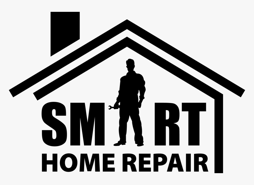 Smart Home Repair, Llc - Black And White Home Repair Logo, HD Png Download