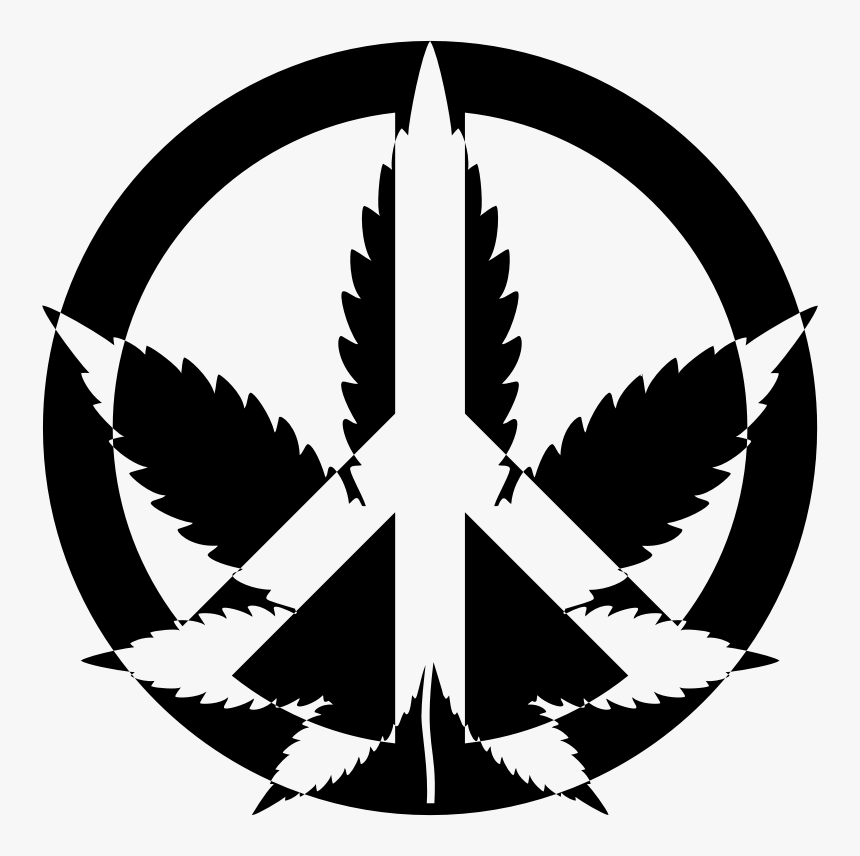 Plant,leaf,symmetry - Peace Weed, HD Png Download