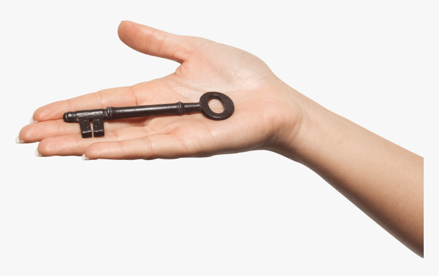 Hand Vintage Key - Key In Hand Png, Transparent Png