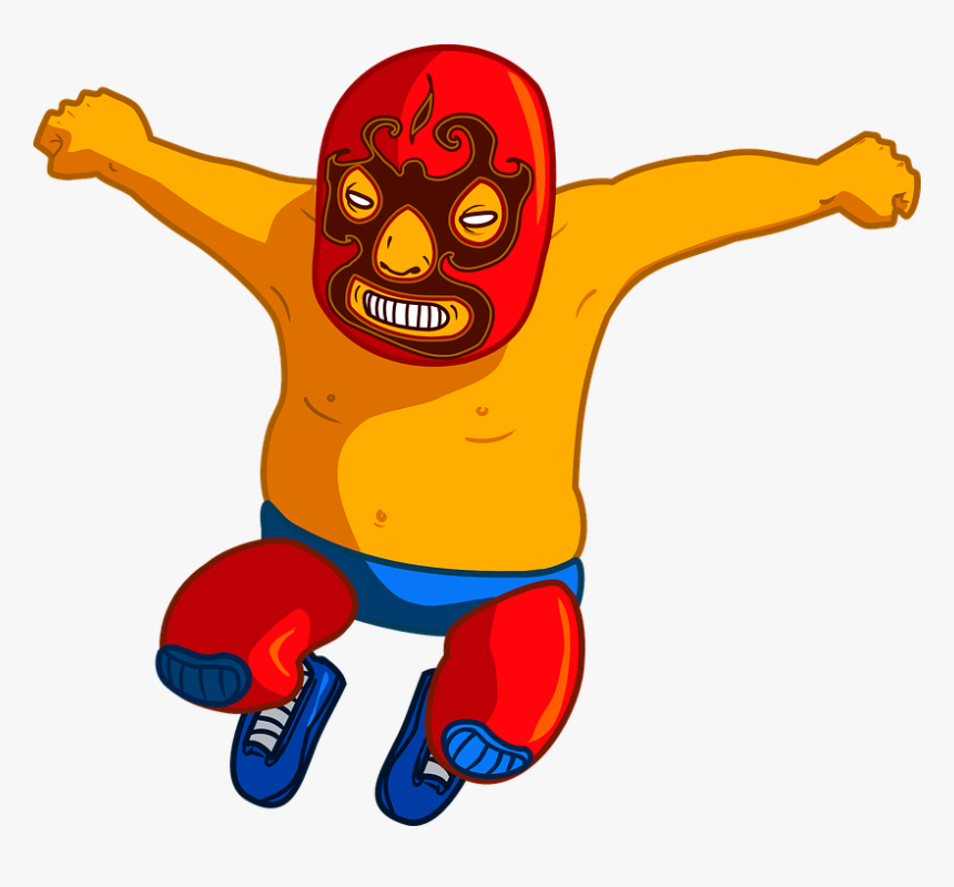 Wrestler, Wrestling, Fighter, Sports, Thai Boxing - Luchador Vector, HD Png Download