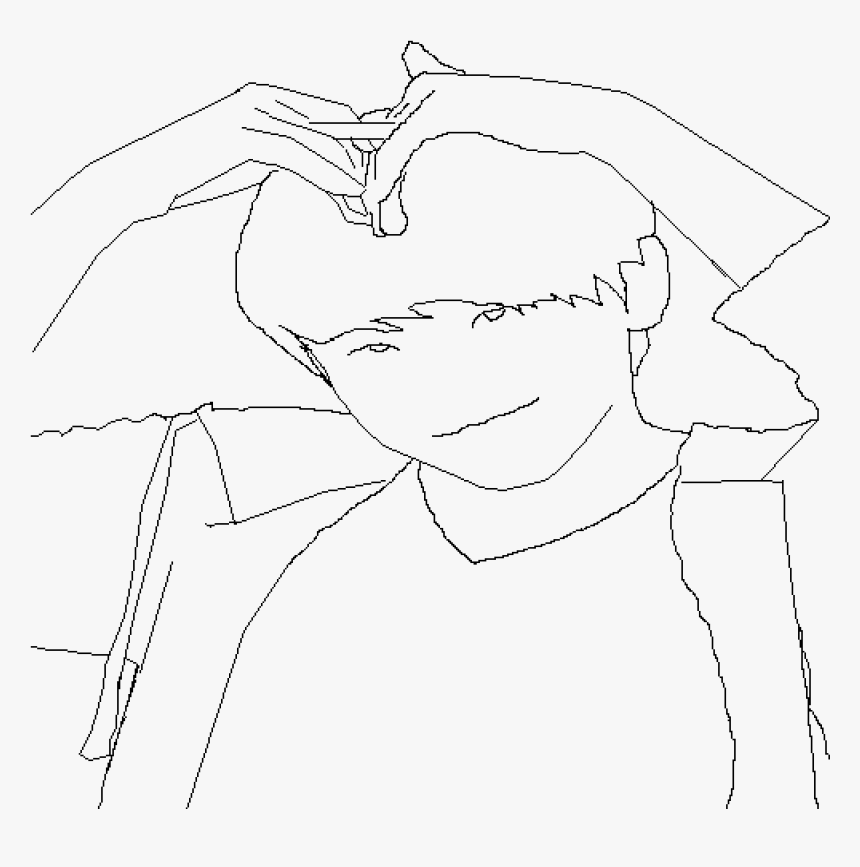 An Unfinished Horribly Drawn Woozi - Line Art, HD Png Download