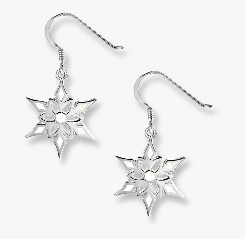 Nicole Barr Designs Sterling Silver Snowflake Earrings - Transparent Background Png Images Transparent Earrings, Png Download