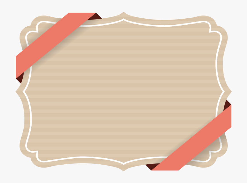 Decorative Brown Paper Border Ribbon Free Hd Image - Border Ribbon Png, Transparent Png