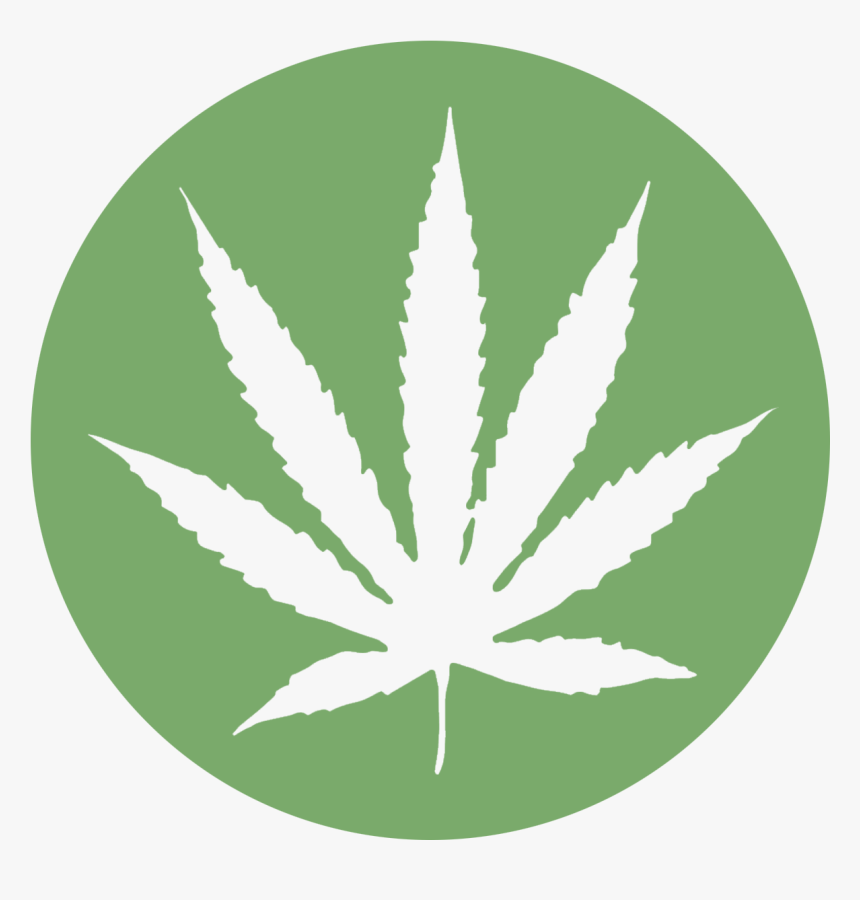 Transparent Weed Leaf Clipart - White Cannabis Leaf On Black Background, HD Png Download