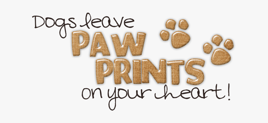 #wordart #dog #pawprint #heart #freetoedit - Graphics, HD Png Download