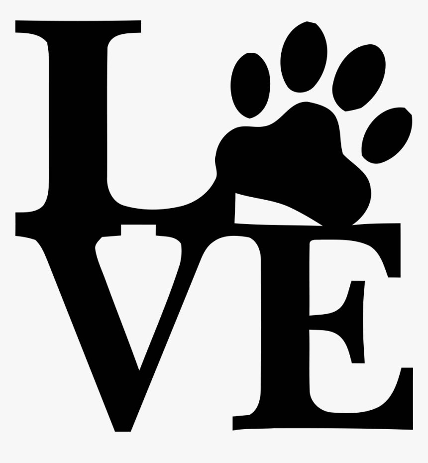Dog Paw Print Love, HD Png Download