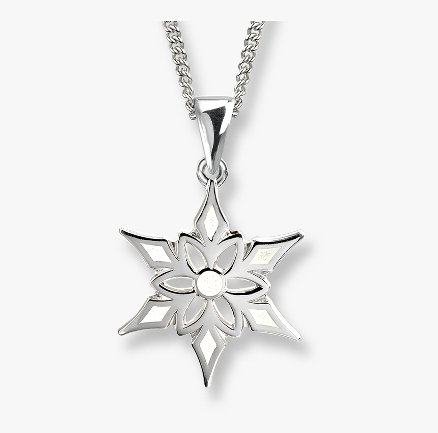 Nicole Barr Designs Sterling Silver Snowflake Necklace - Transparent Long Silver Earrings, HD Png Download