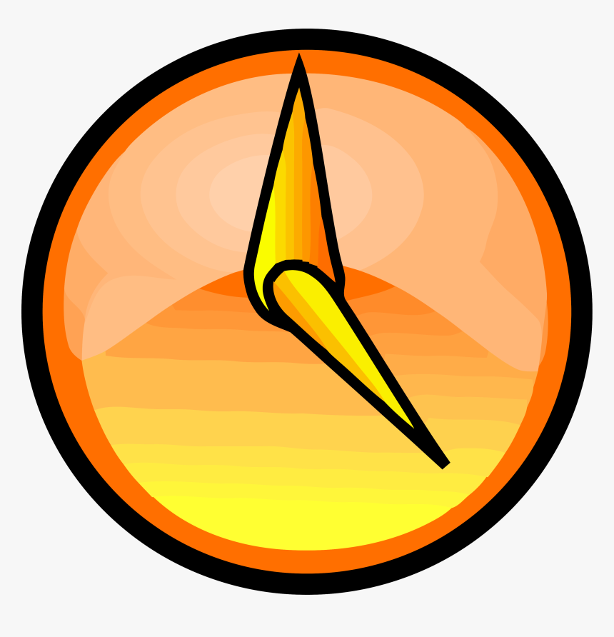 Orange Clock Clipart, HD Png Download
