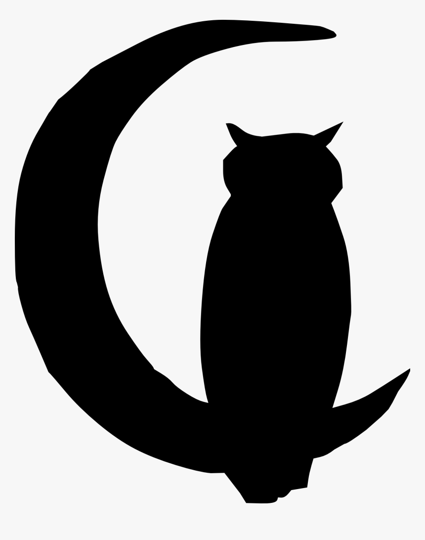 Owl Silhouette Clip Art - Owl Silhouette Transparent, HD Png Download