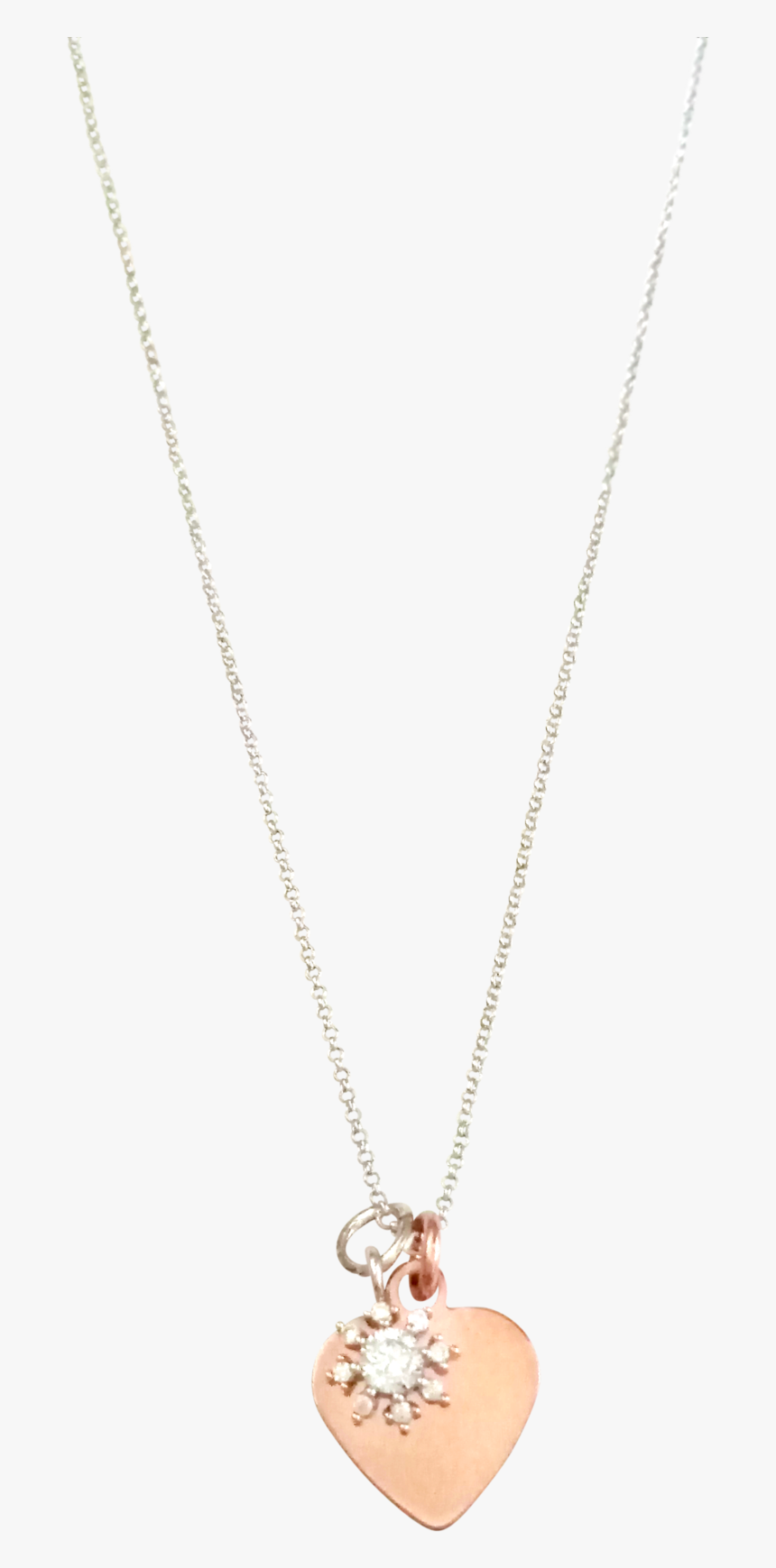 Curatelier Personalised Crystal Silver Snowflake Pendant - Chain, HD Png Download