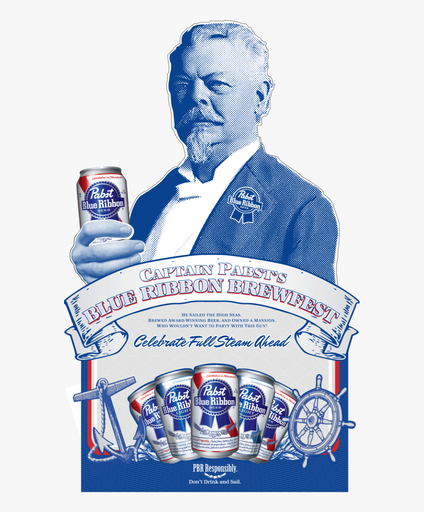 Captain Pabsts Blue Ribbon Brewfest Png Logo, Transparent Png
