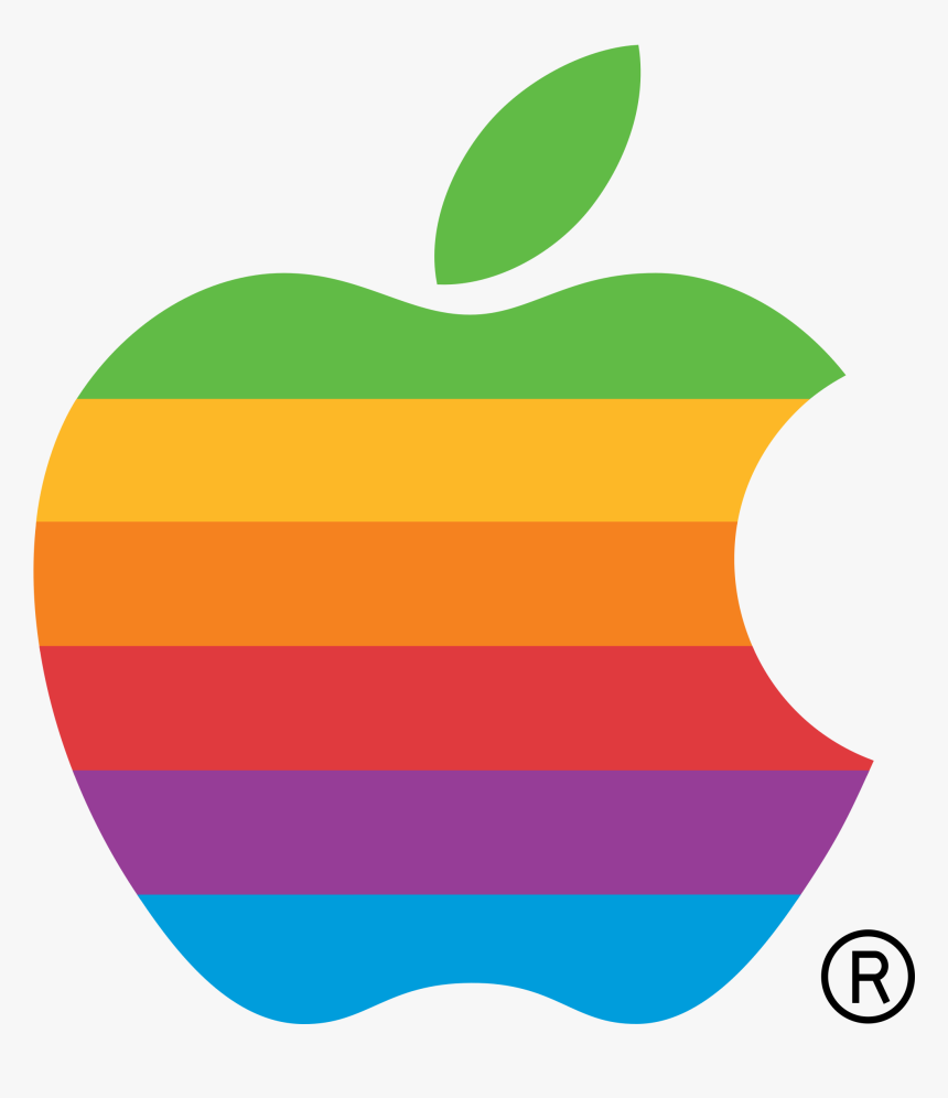Clip Art Rainbow Logos - Apple Six Colors Logo, HD Png Download