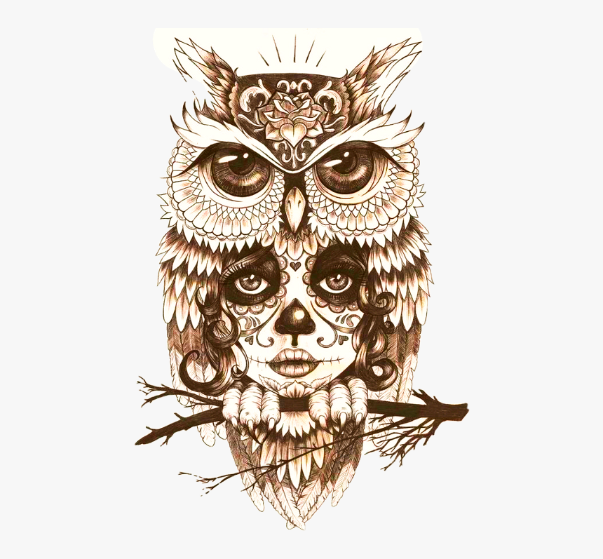 Body Owl Art Tattoo Mystic Drawing Clipart - Mystic Owl Tattoo Designs, HD Png Download