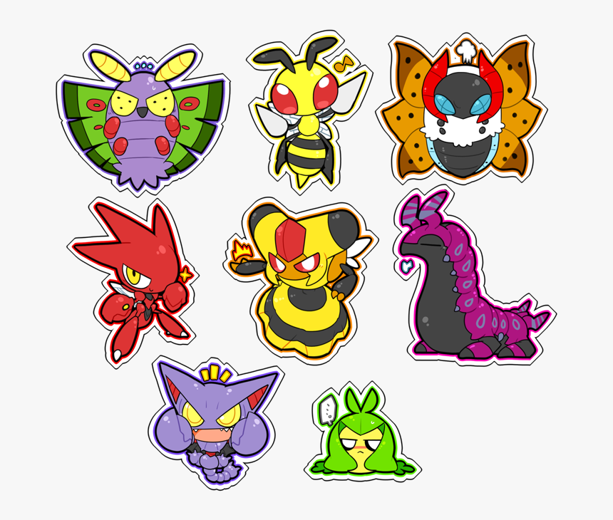 E621 2016 Alpha Channel Ambiguous Gender Beedrill Dustox - Cartoon, HD Png Download