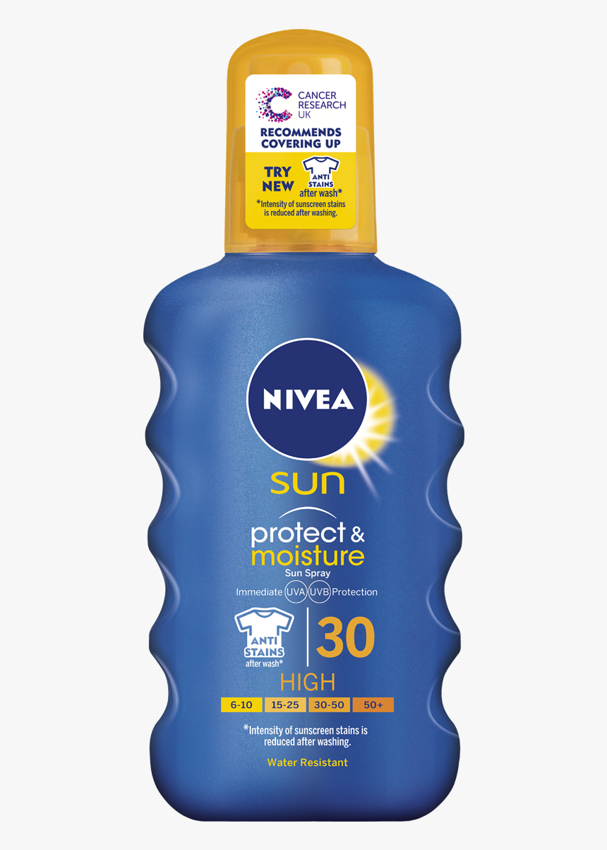 Protect Moisture Sun Spray Spf Png Transparent Sunscreen - Nivea, Png Download