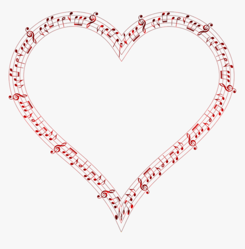 #heart #corazon #passion #pasion #music #musica #stave - Music Note Heart Png, Transparent Png