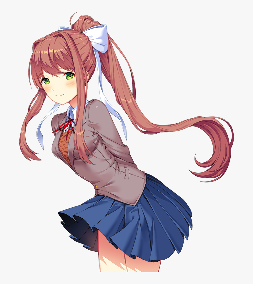 Doki Doki Literature Club Monika Sprite, HD Png Download