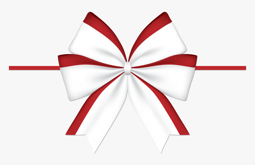 White And Red Bow, HD Png Download