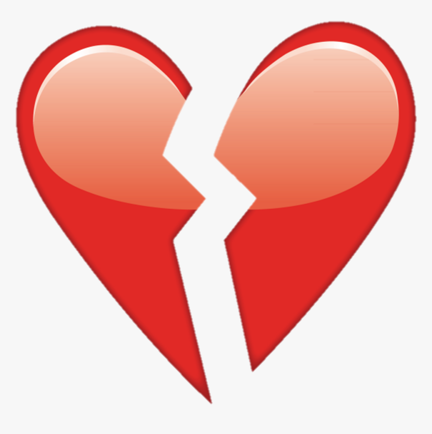 Overlay Tumblr Heart Corazonroto Corazon Heartbroken - Transparent Broken Heart Emoji, HD Png Download