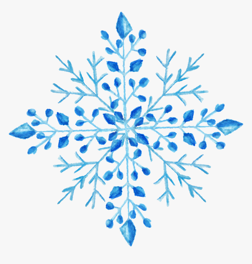 Snowflake Watercolor Painting - Watercolor Snowflake Transparent Background, HD Png Download